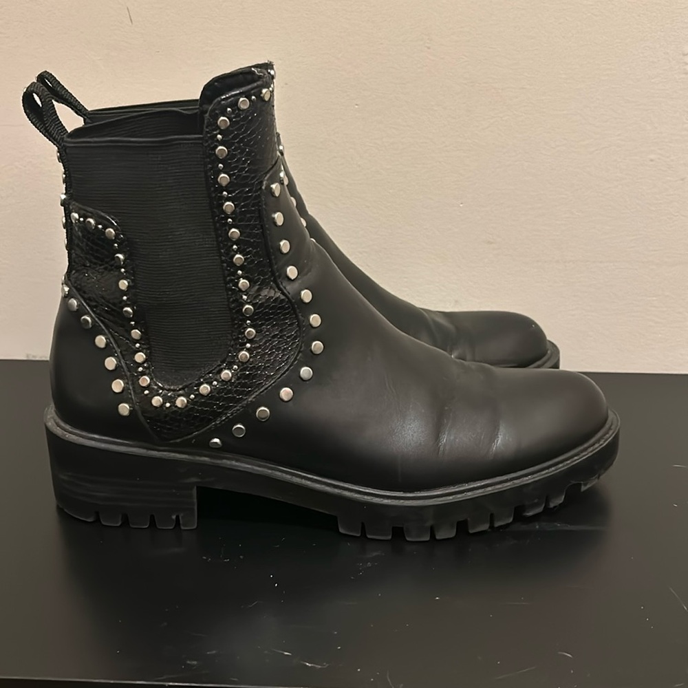 Black studded Zara booties
